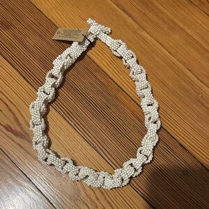 Elegant White Beaded Necklace